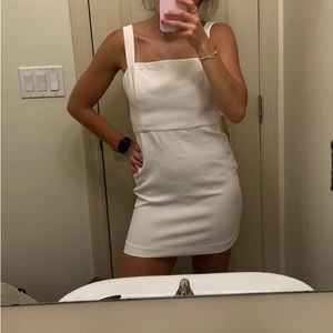 Aritzia Wilfred Aperature Tie-Back Dress in Light Birch, NWT!